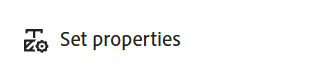 Adobe set properties icon