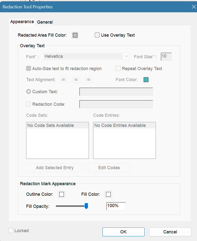 Adobe Redaction Tool Menu Screenshot