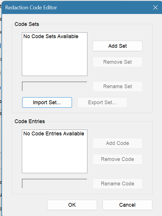 Adobe Redaction code editor dialogue.